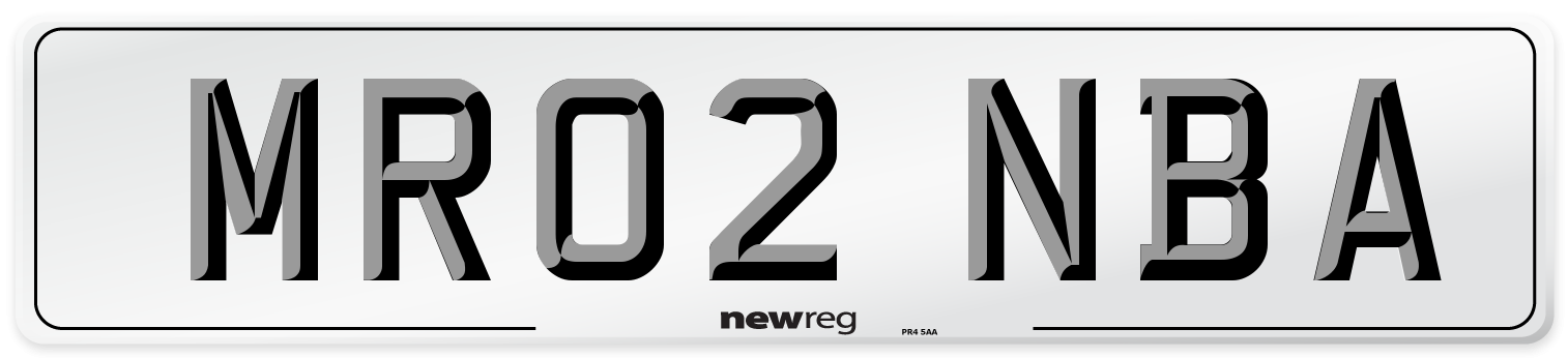 MR02 NBA Number Plate from New Reg